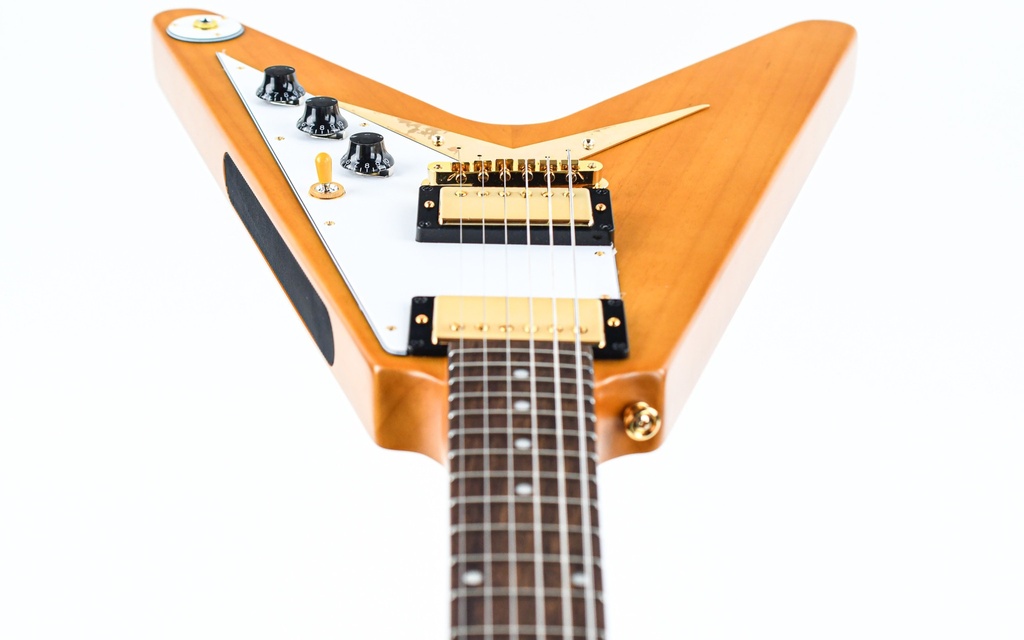Epiphone 1958 Korina Flying V White Pickguard Reissue | The Epiphone 1958 Korina Flying V White Pickguard Reissue | The